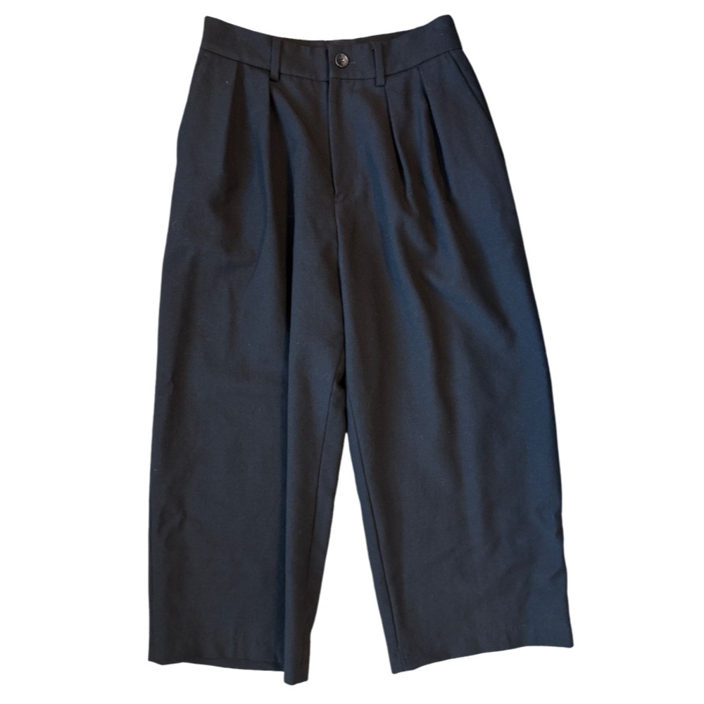 NICO Nicholson & Nicholson Black Wool Wide Leg Pants - Size 40 Made In Japan